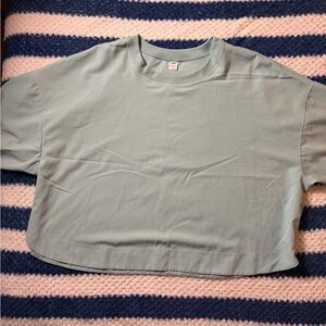 Old Navy Stretchtech Light Blue Women's Cropped Tee